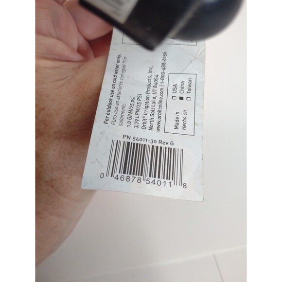 Orbit 54011 Quarter Spray 90° Pattern Shrub Sprinkler Head 1 GPM 25 PSI. - Picture 8 of 11